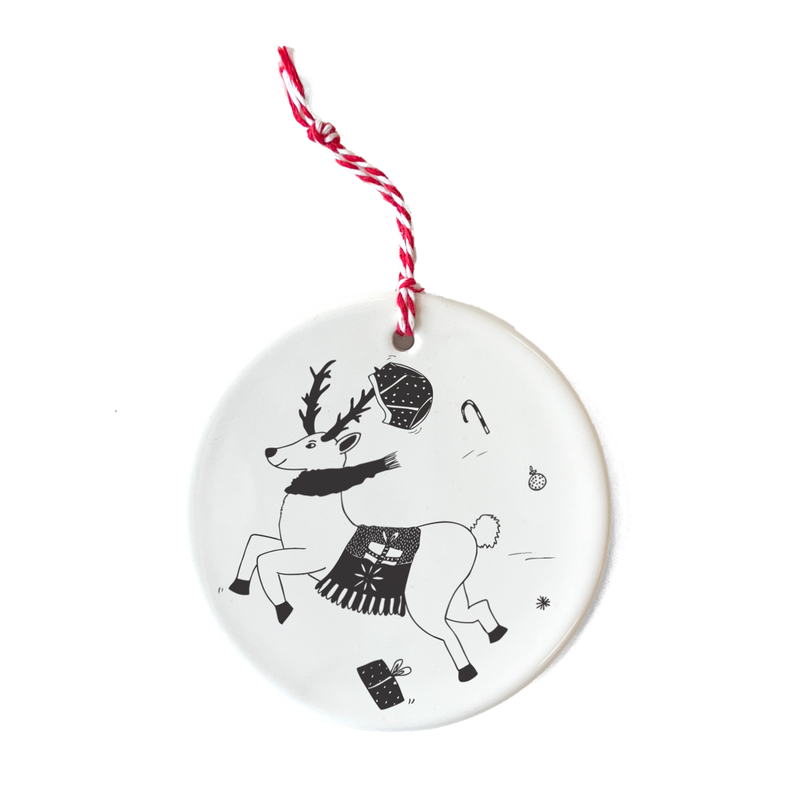 ornament naughty rudolph