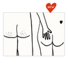 postkaart naked couple back detail