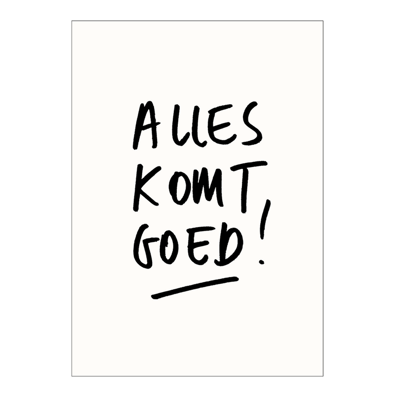 carte postale alles komt goed