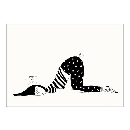 postcard battery low