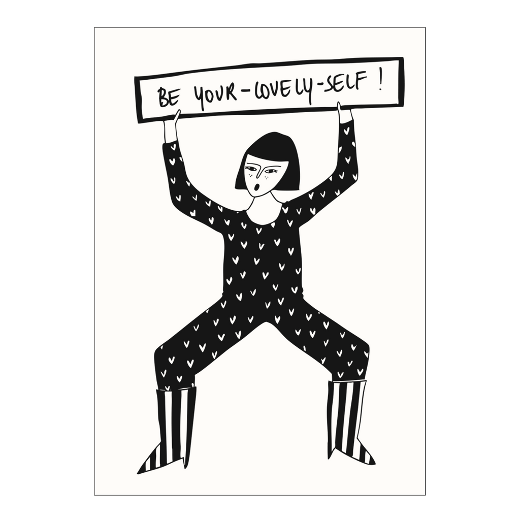 postkaart be your lovely self