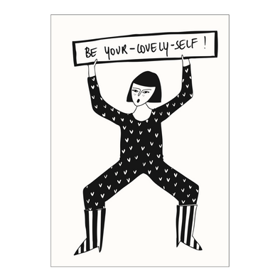 postkaart be your lovely self