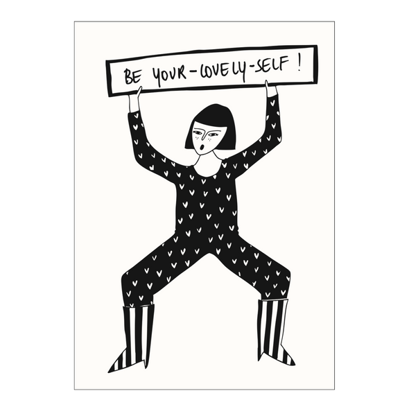 postkaart be your lovely self