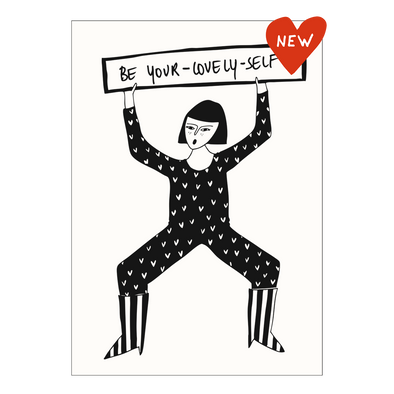 postkaart be your lovely self