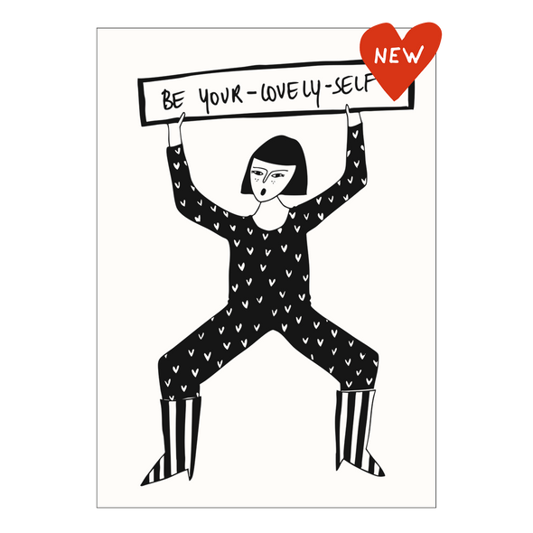 postkaart be your lovely self