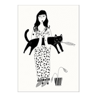 postkaart black cat