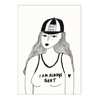 postkaart boss lady