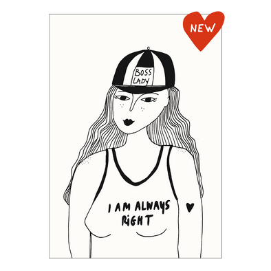 postkaart boss lady
