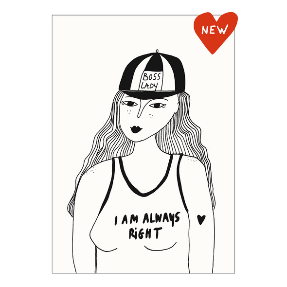 postkaart boss lady