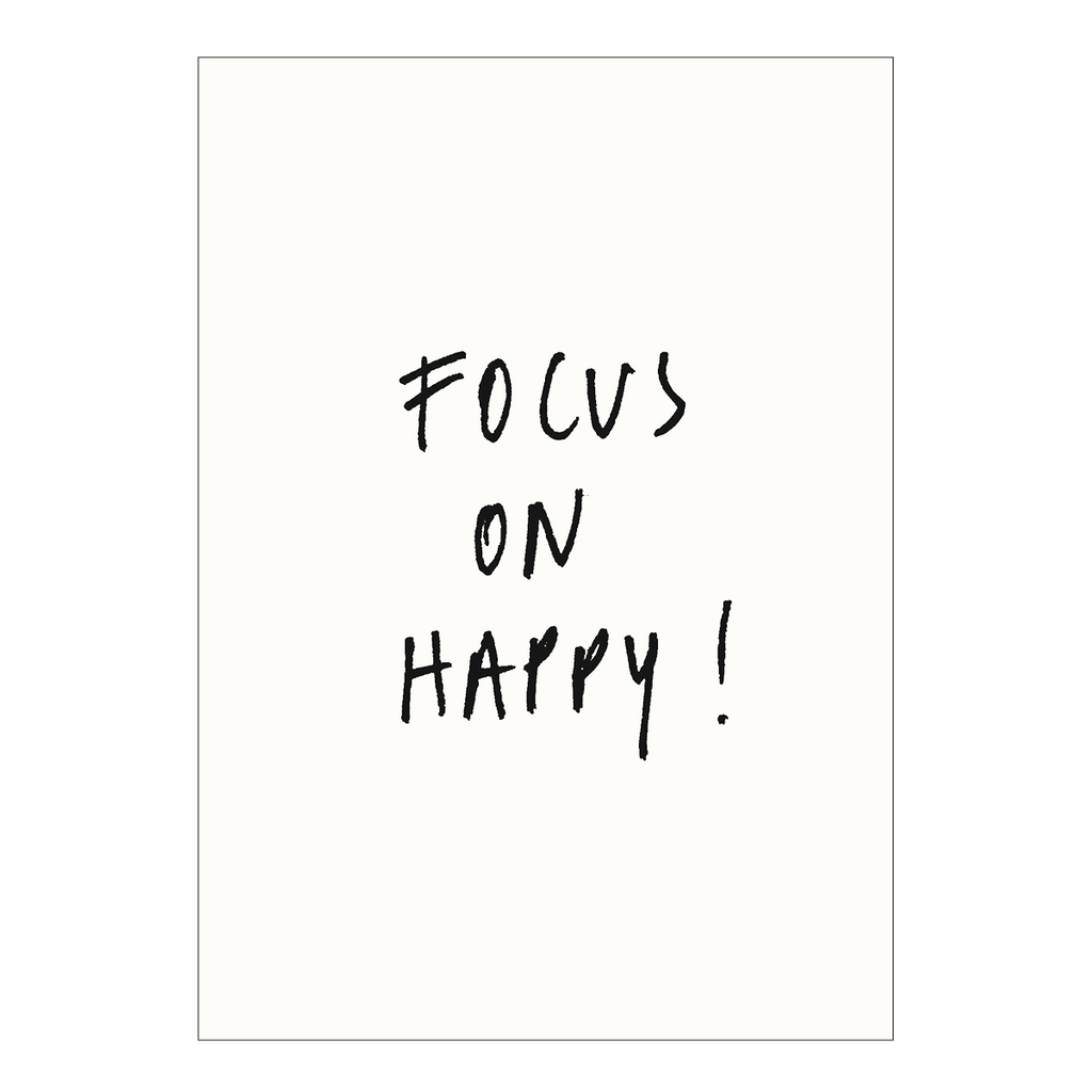 postcard focus on happy