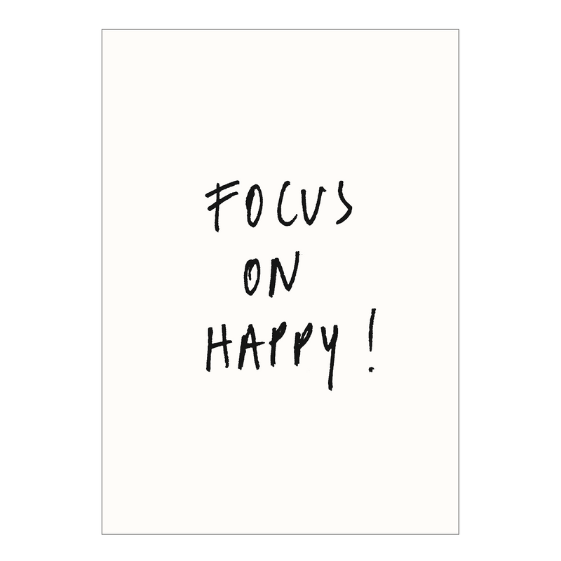 postcard focus on happy