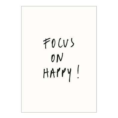 postkaart focus on happy