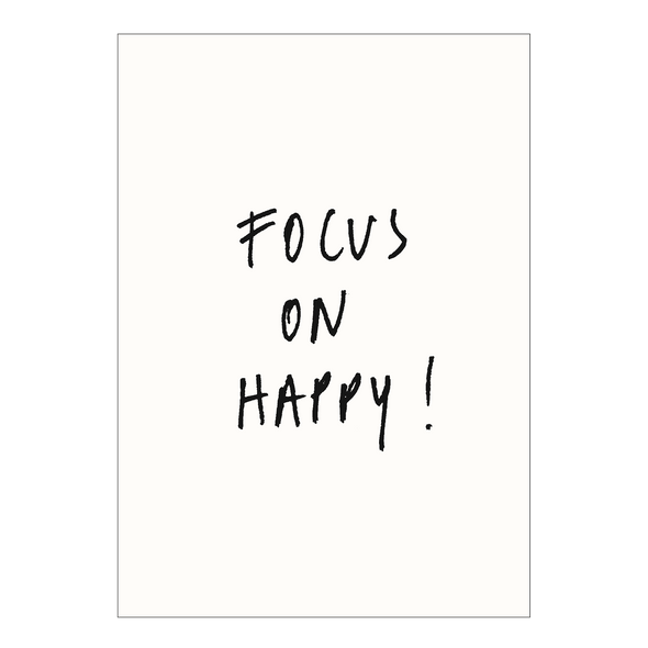 postkaart focus on happy