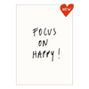 postkaart focus on happy