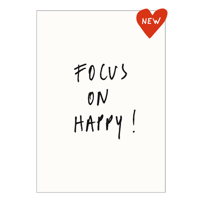 postkaart focus on happy