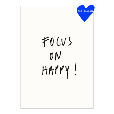 postkaart focus on happy