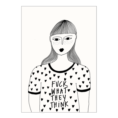 postkaart f*ck what they think