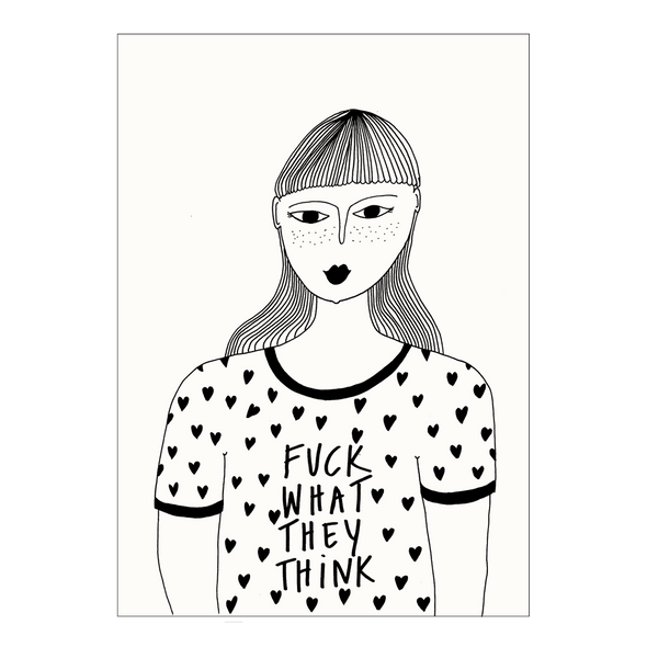 postkaart f*ck what they think