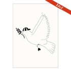 postcard hipster peace pigeon