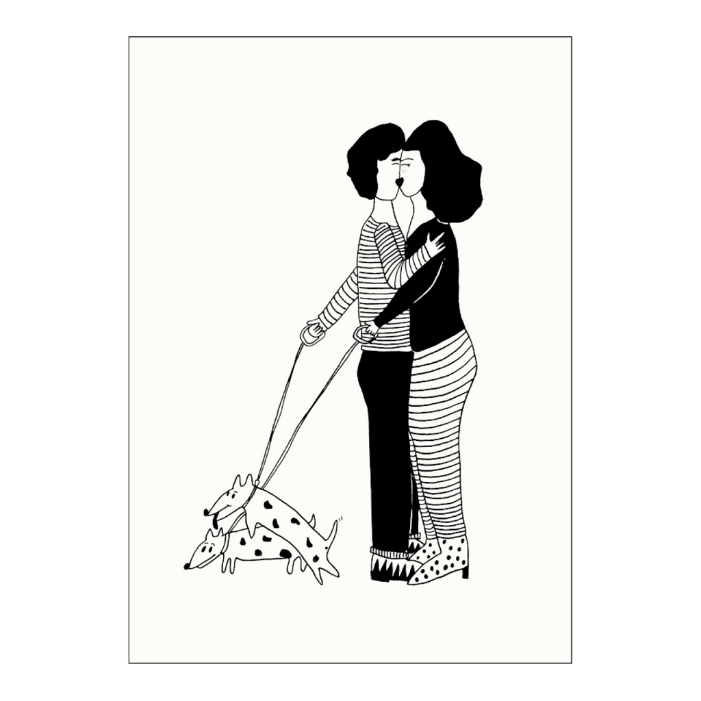 postcard horny dogs