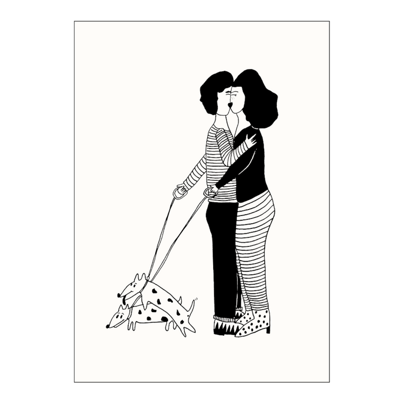 postcard horny dogs