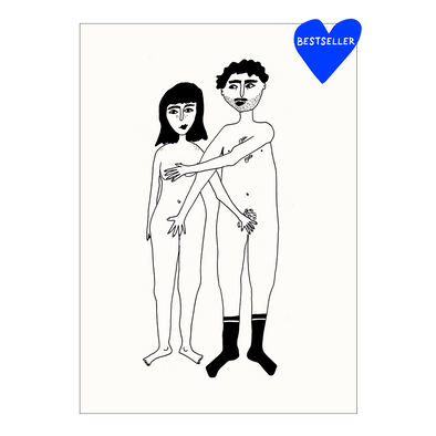 postkaart naked couple