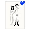 poster naked couple A4