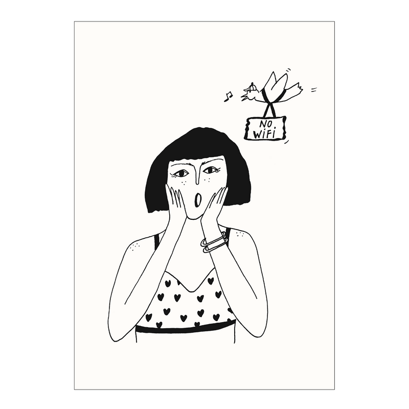 postkaart no wifi drama
