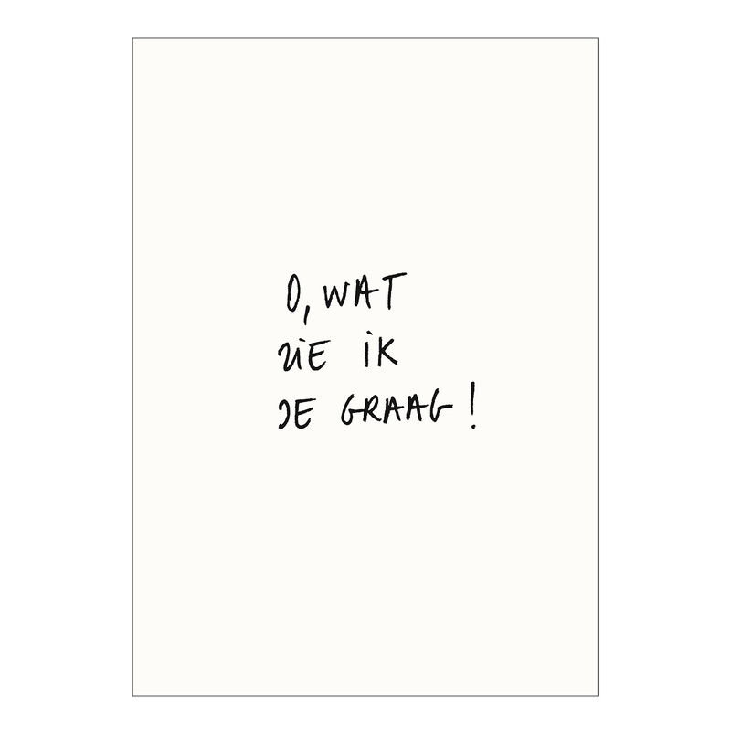 postkaart o, wat zie ik je graag!