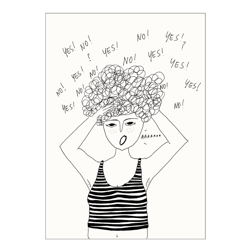 postkaart overthinking
