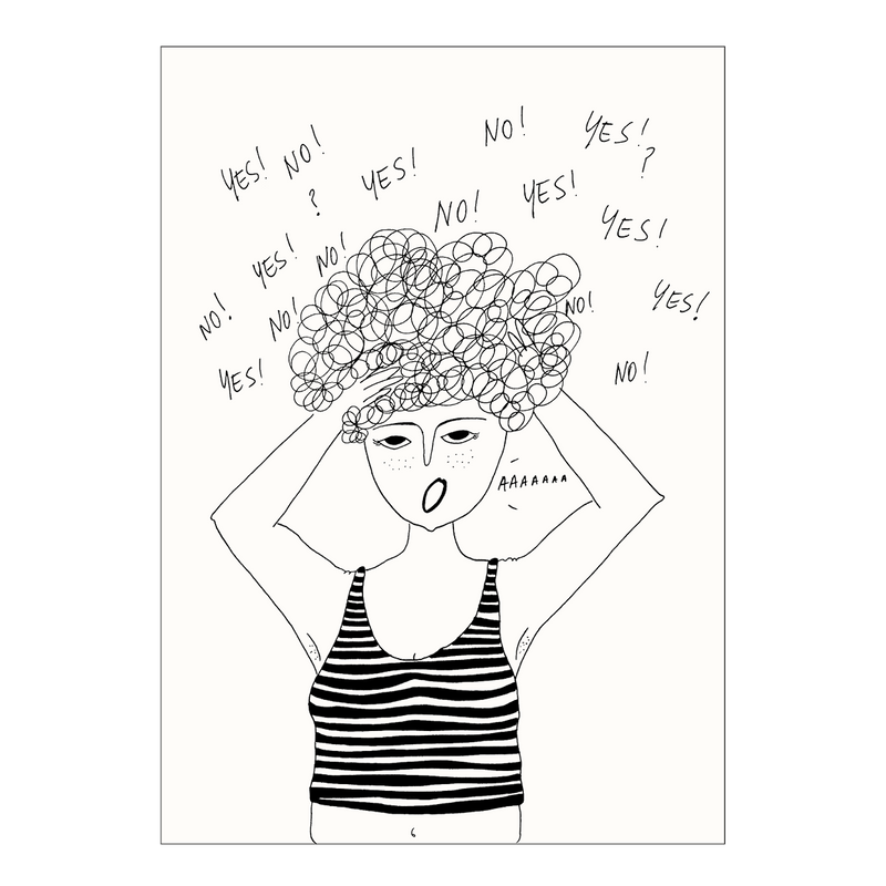 postkaart overthinking