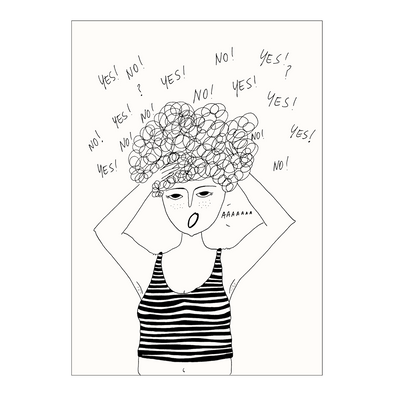 postkaart overthinking