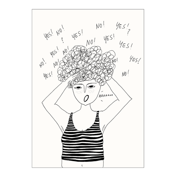 postkaart overthinking