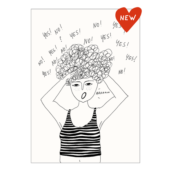 postkaart overthinking