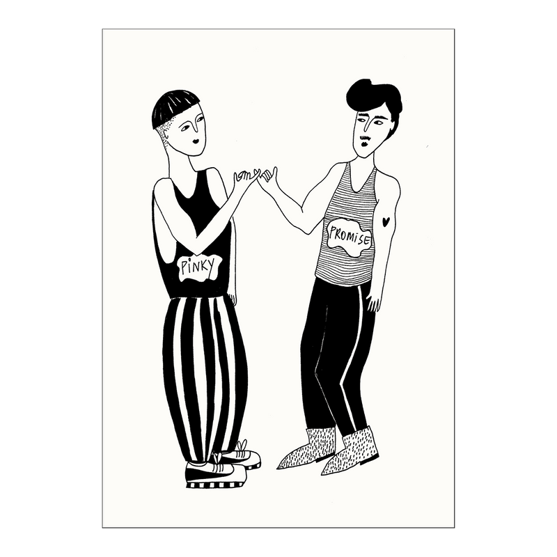 postkaart pinky promise