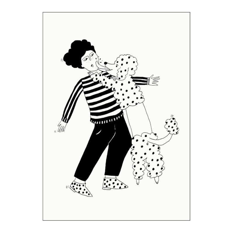 postkaart poodle love