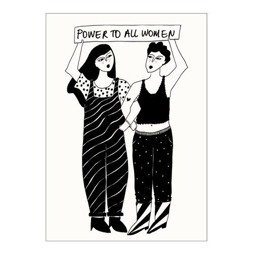 postkaart power to all women 2025