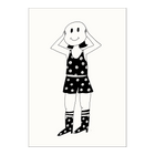 postkaart smiley girl