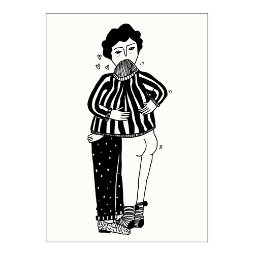 postkaart sweater hug