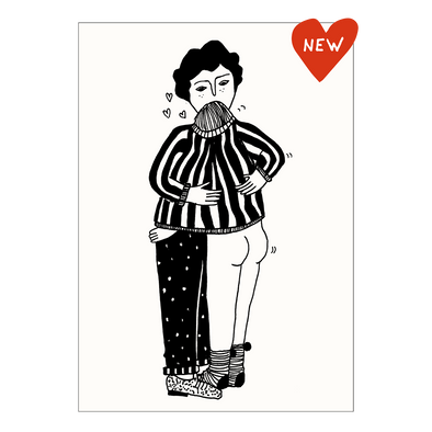 postkaart sweater hug
