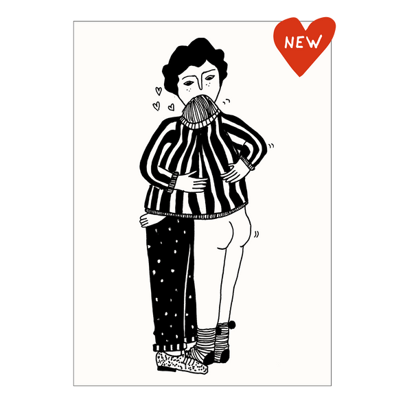 postkaart sweater hug
