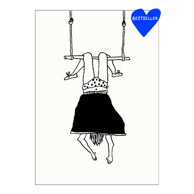 postkaart trapeze girl