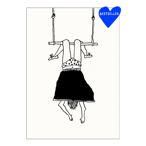 postkaart trapeze girl