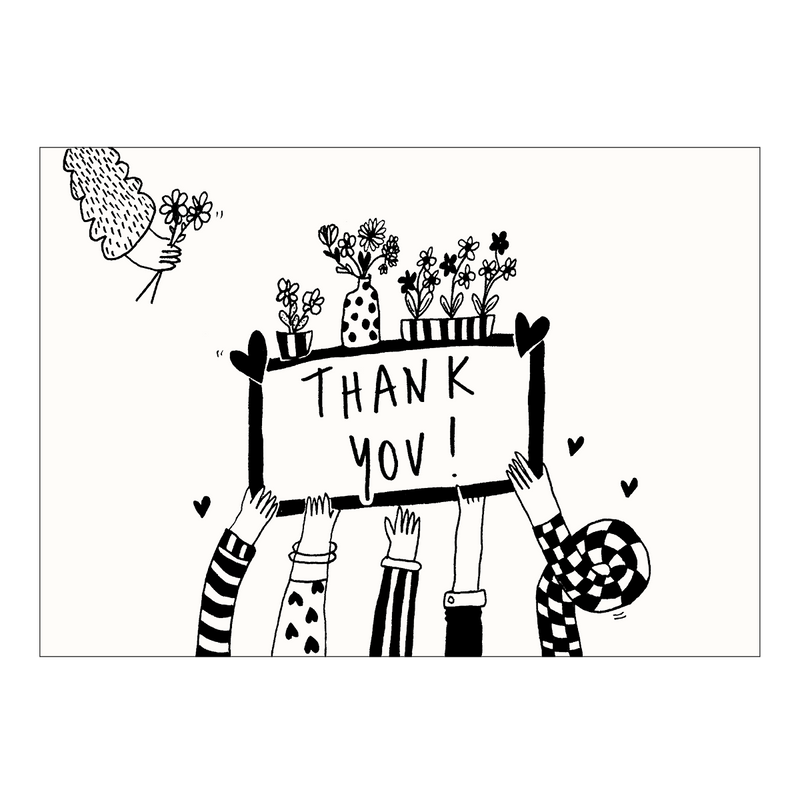 postkaart thank you arms