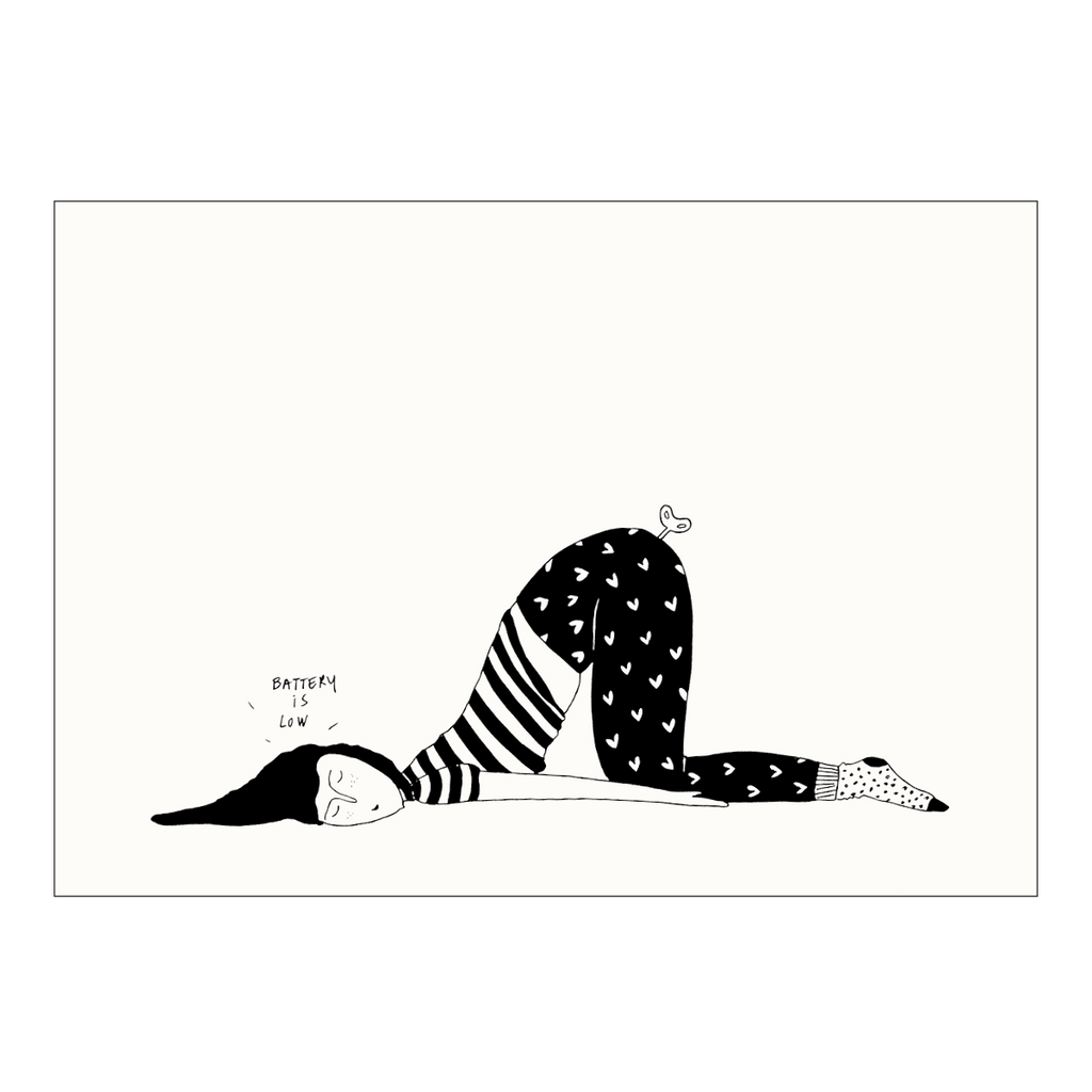 poster battery low A4