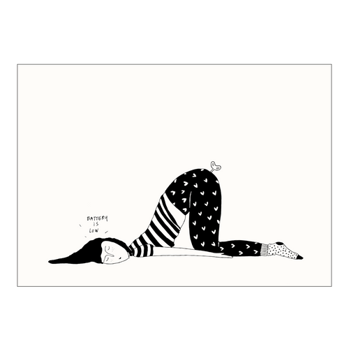 poster battery low A4