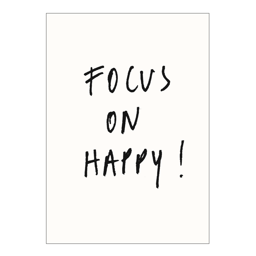 poster focus on happy A4