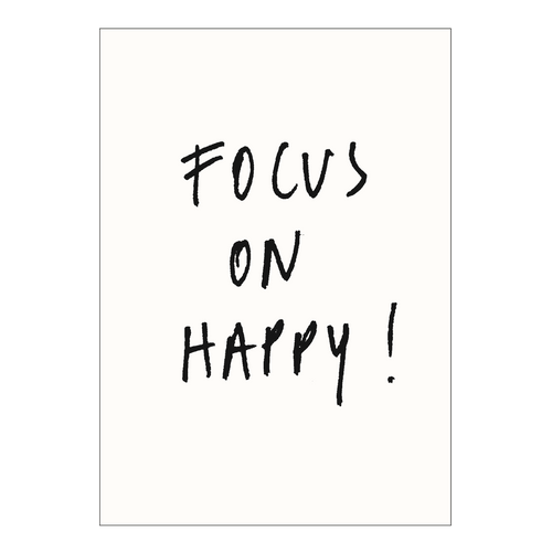 Poster focus on happy A4