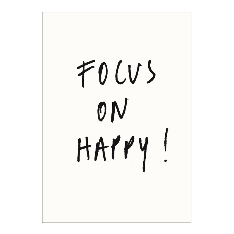 poster focus on happy A4