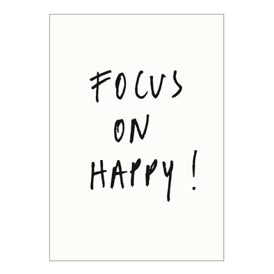 poster focus on happy A4